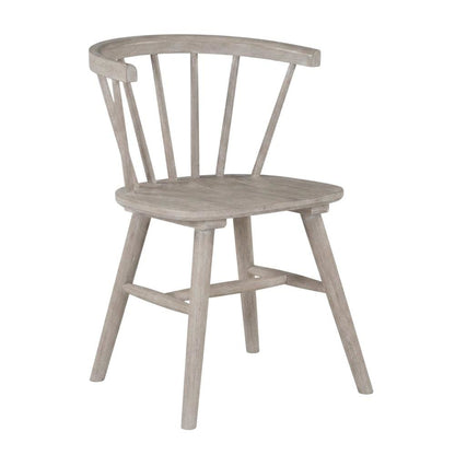 Solid Rubberwood Dining Chair with Curved Back for Dining Room, Tan