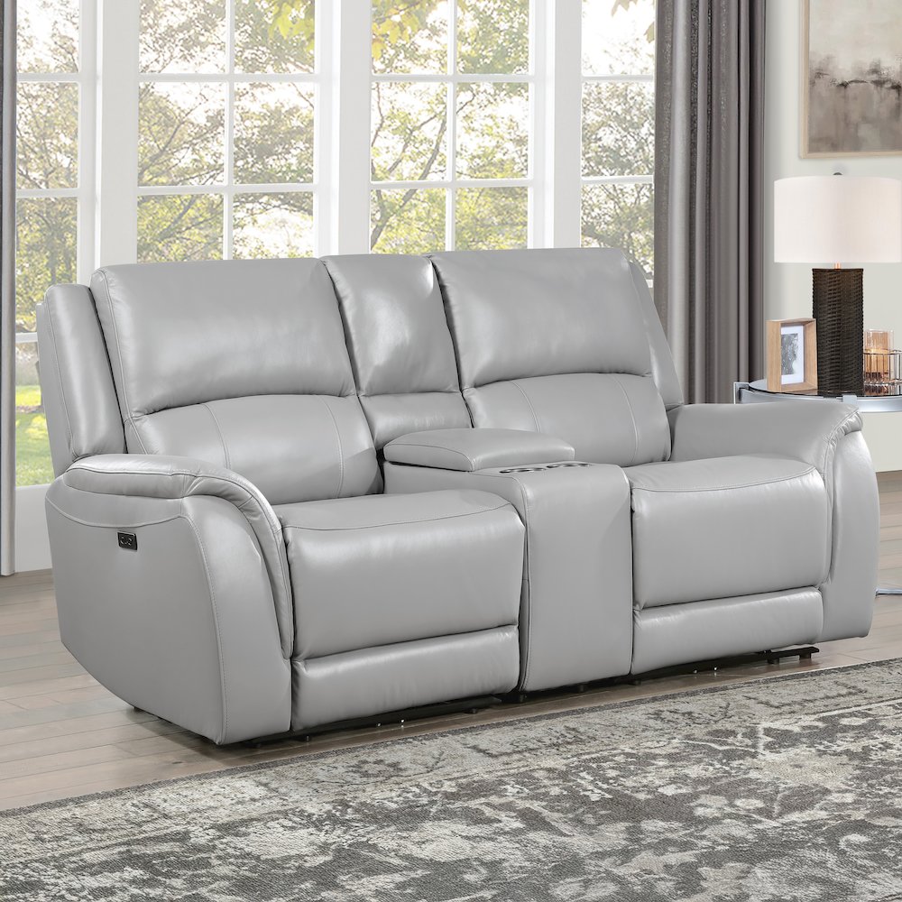 Alexandria Leather Power Reclining Conso