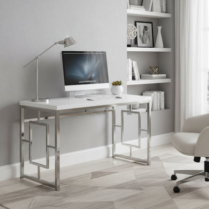 Desk, Durable Top, Contemporary Style, White