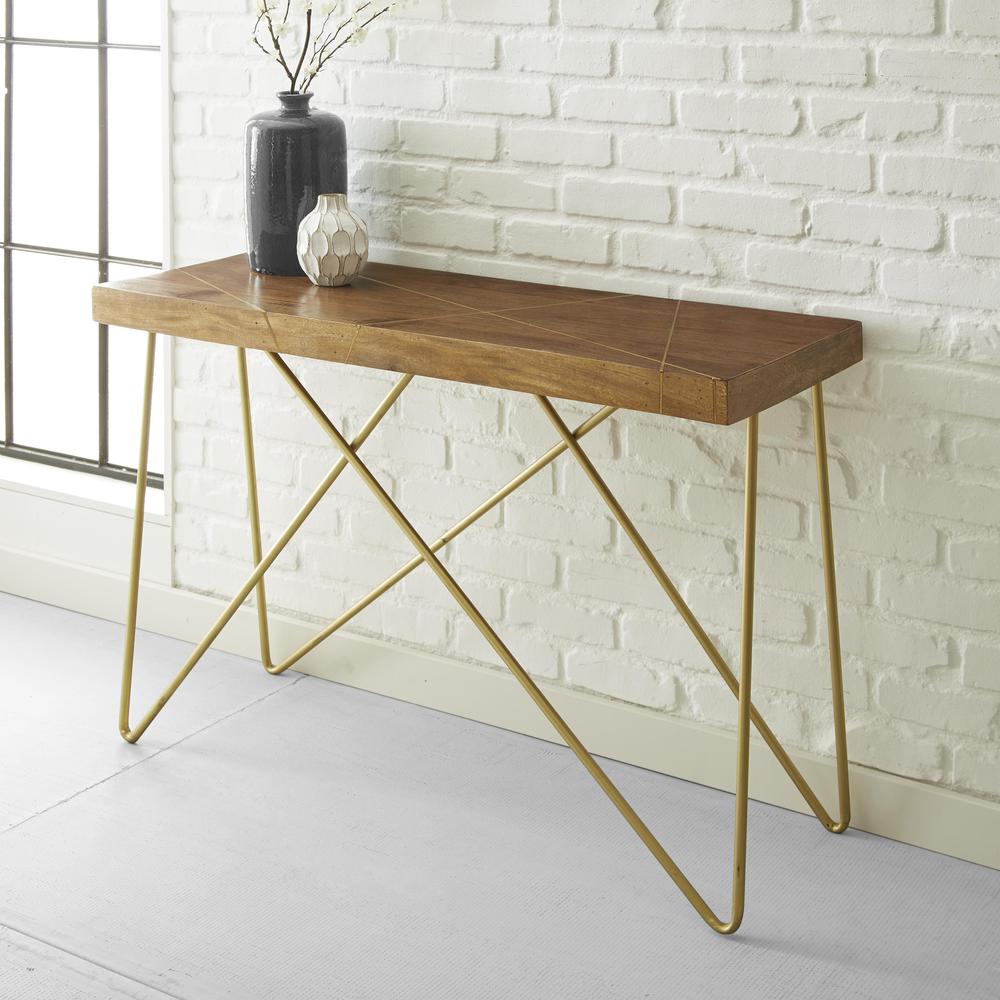 Walter Brass Inlay Sofa Table