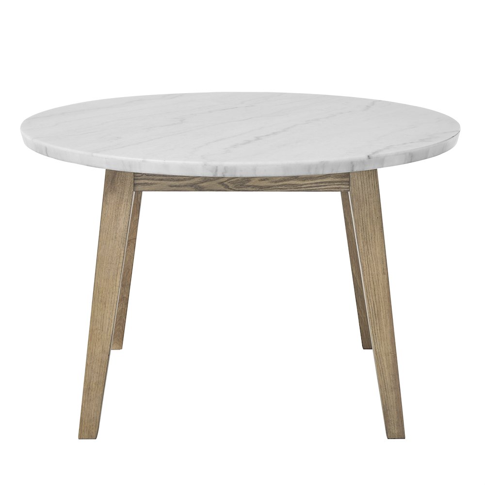 Vida 48" Round White Marble Dining Table