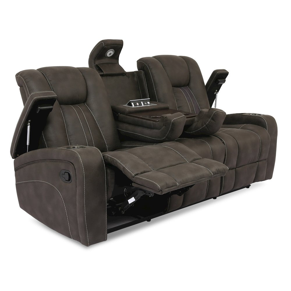 Marlow Charcoal Manual Recliner Sofa