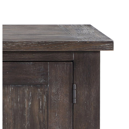 Mango and Acacia Wood Buffet Cabinet, Sideboard with Storage Credenza, Brown