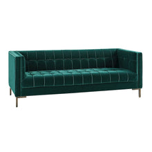 Isaac Green Velvet Sofa