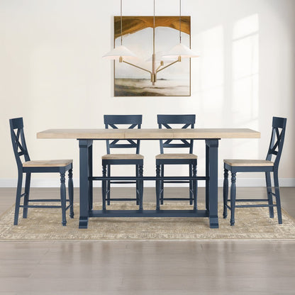 Darcy 7pc Counter Dining Set Blue