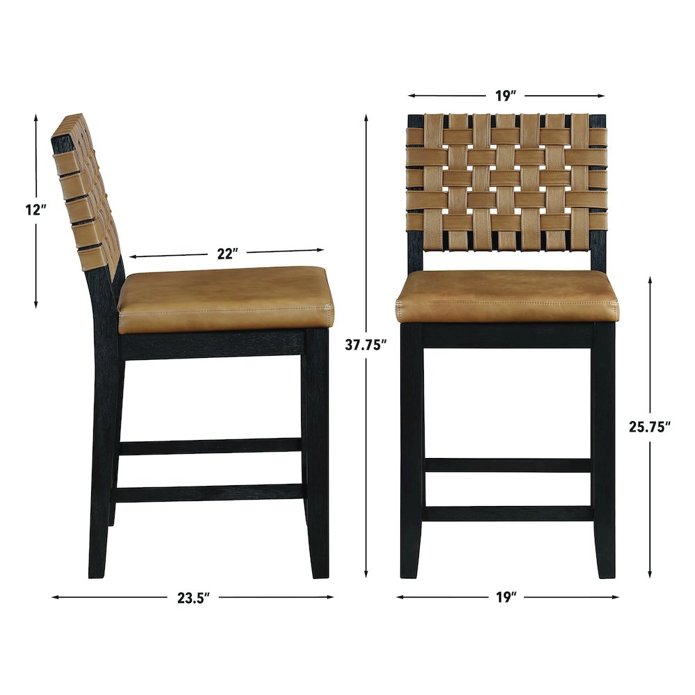 Reid Black Counter Chair