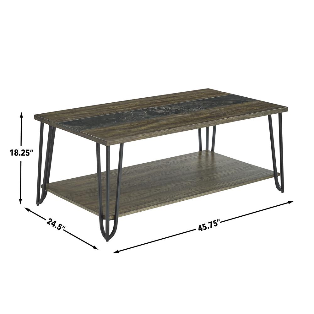 Harper Cocktail Table with Sintered Stone Inlay