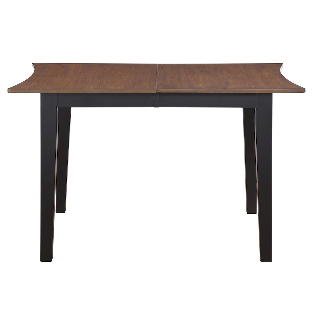 Joplin 50-62" Dining Table w/12" Leaf, Walnut and Ebony finish