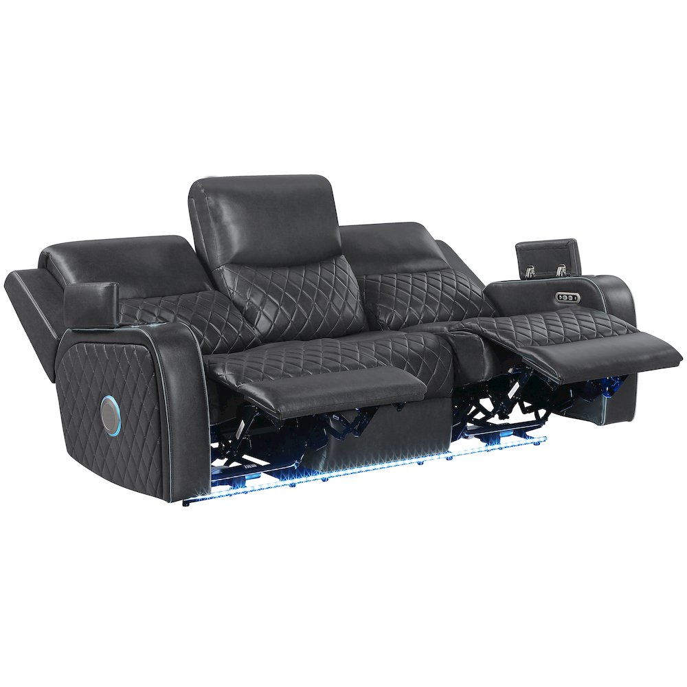 Luna Charcoal Power Sofa