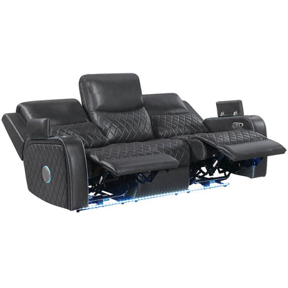 Luna Charcoal Power Sofa