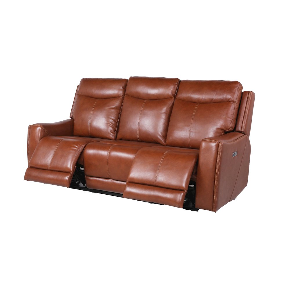 Natalia Power Recliner Sofa - Caramel Leather