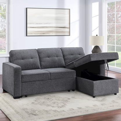 Noah Reversible 95" Chofa, Gray