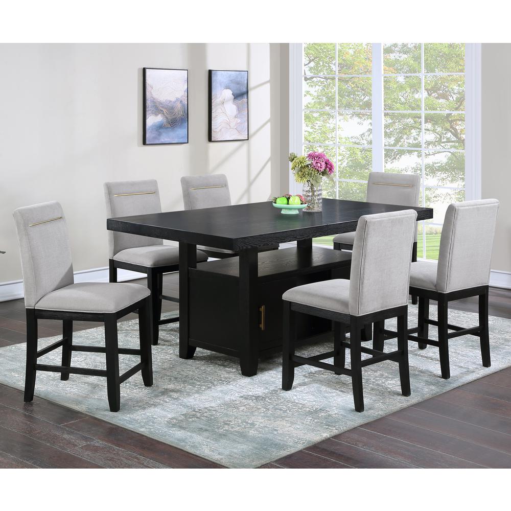 Yves Counter Chair Grey