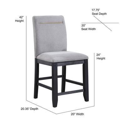 Yves Counter Chair Grey