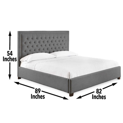 Isadora King Bed Gray