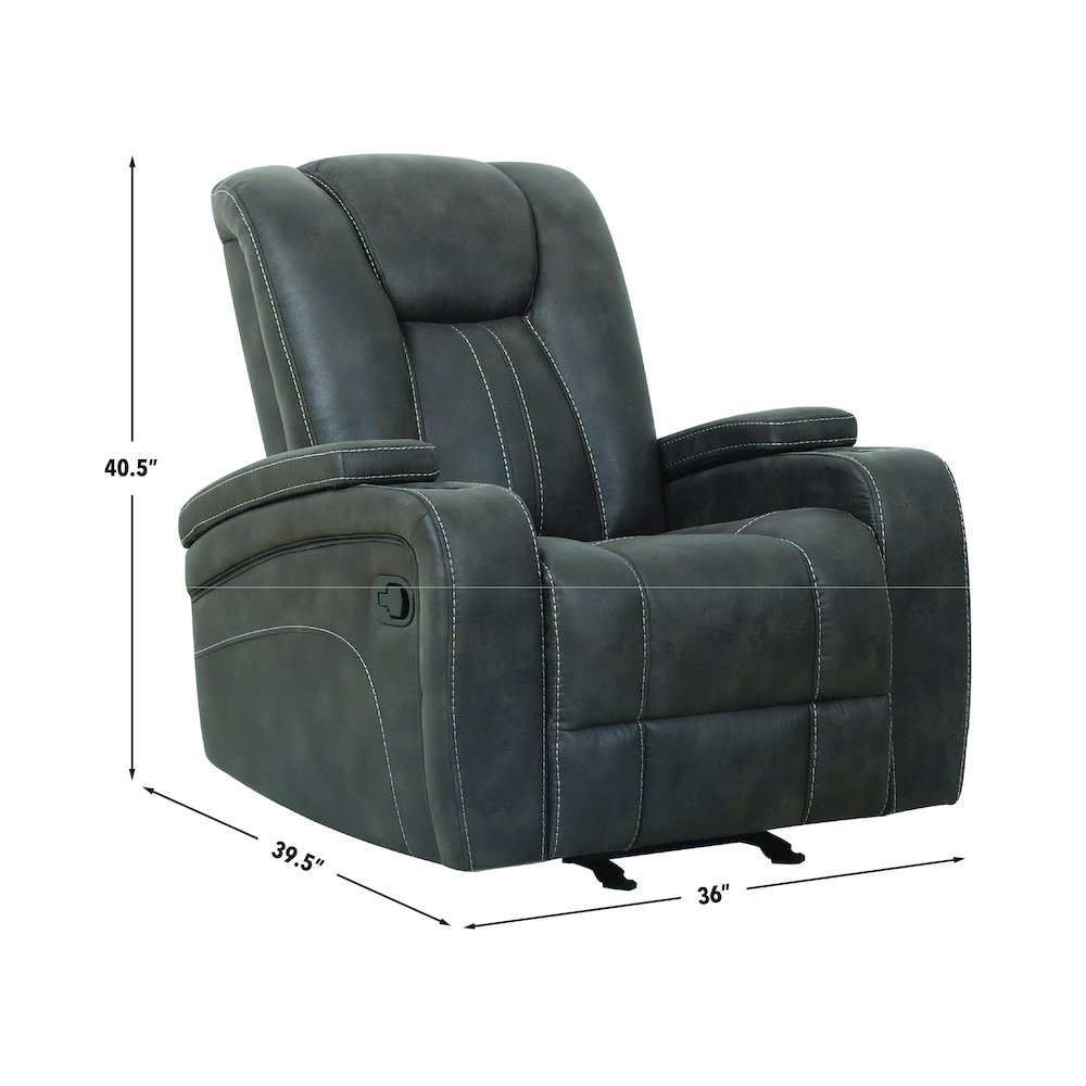 Marlow Charcoal 3PC Manual Reclining Set