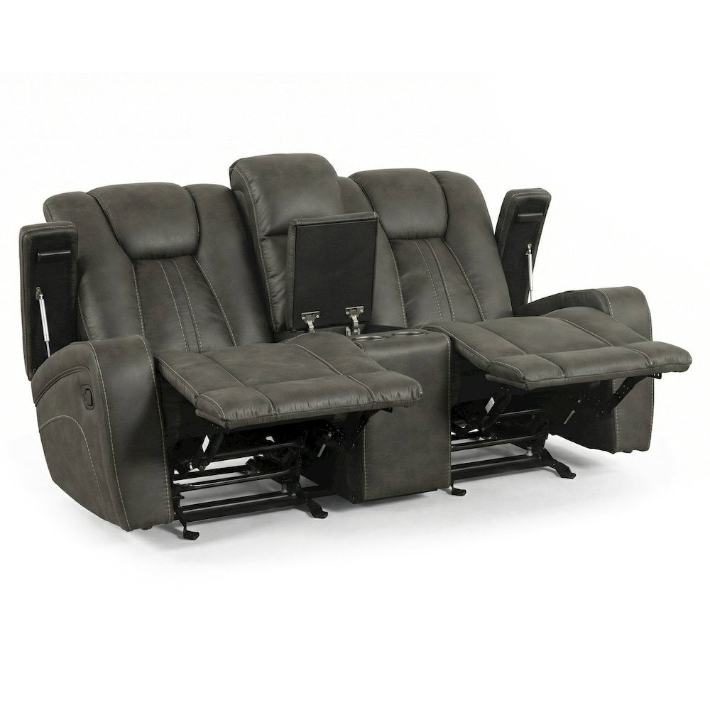 Marlow Charcoal Manual Recliner Loveseat