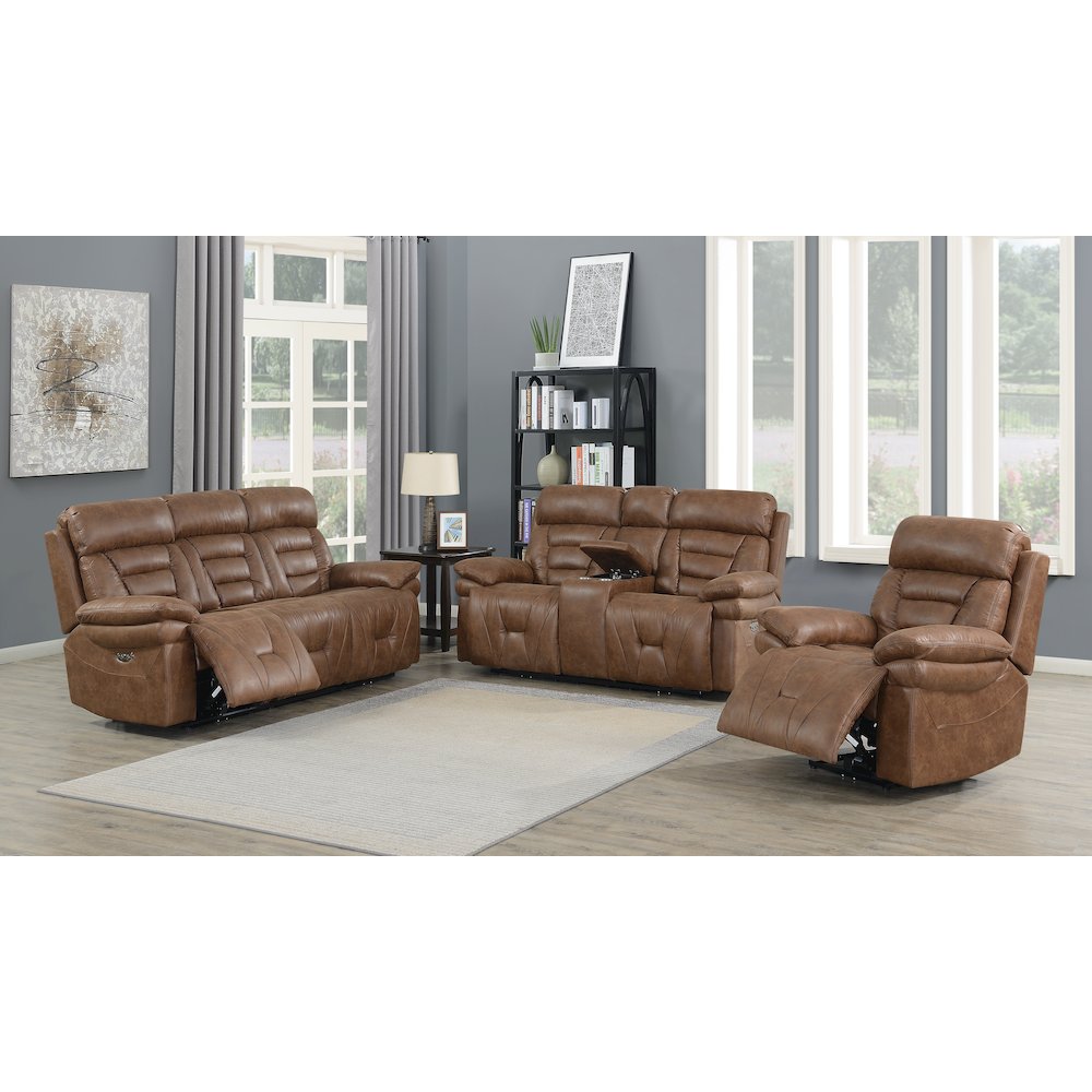 Brock Power Recliner Console Loveseat