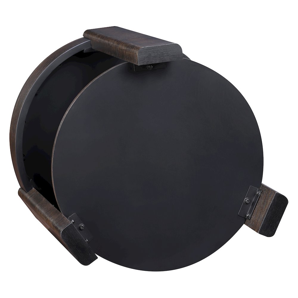 Salina Espresso Round End Table