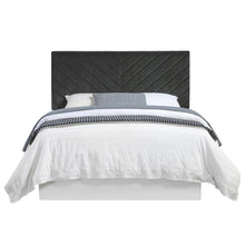 Tara Black Chevron Tufted Queen/Full Hea