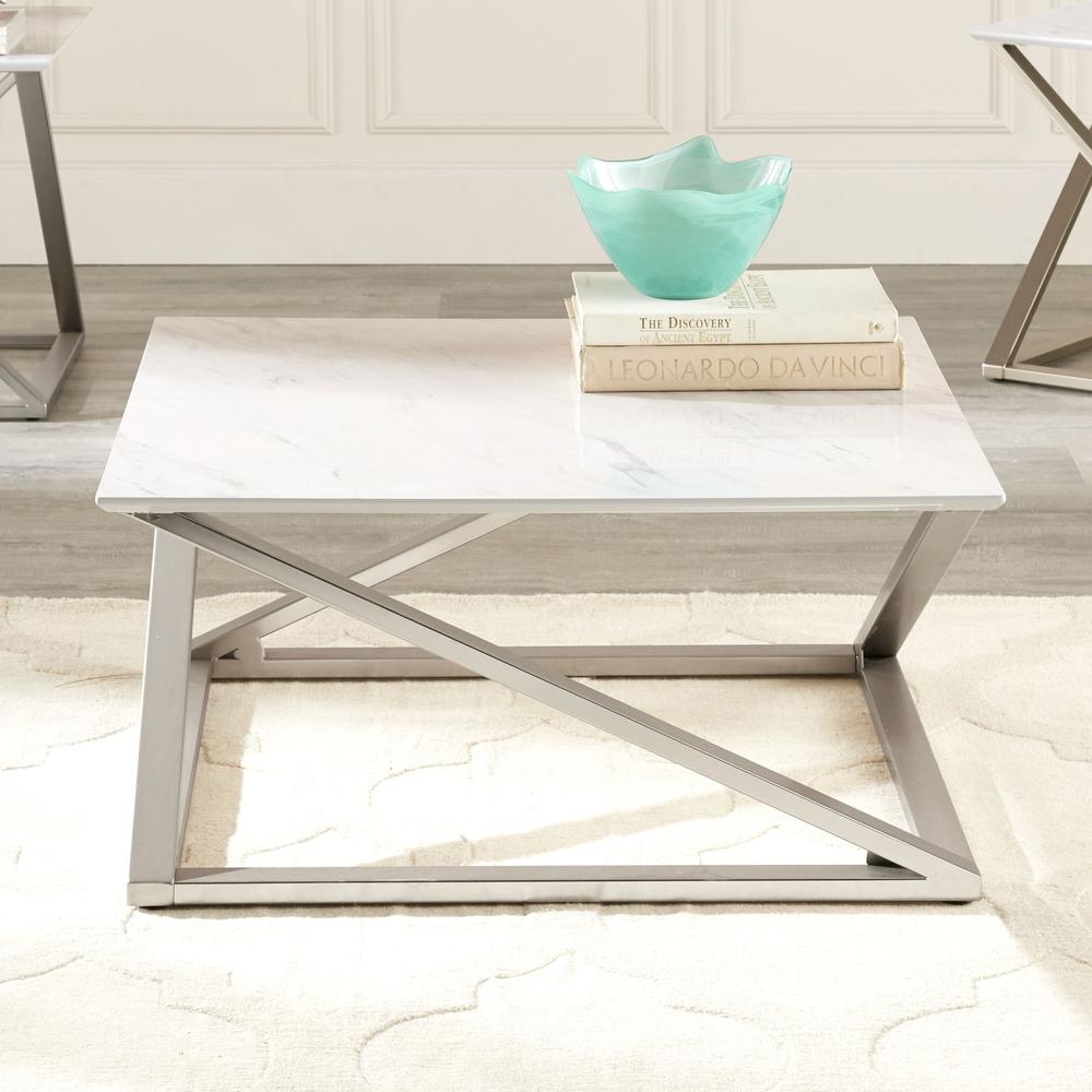 Zurich Faux White Marble Top