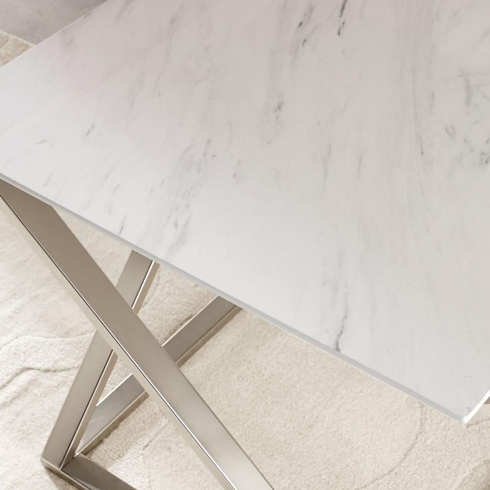 Zurich Faux White Marble Top