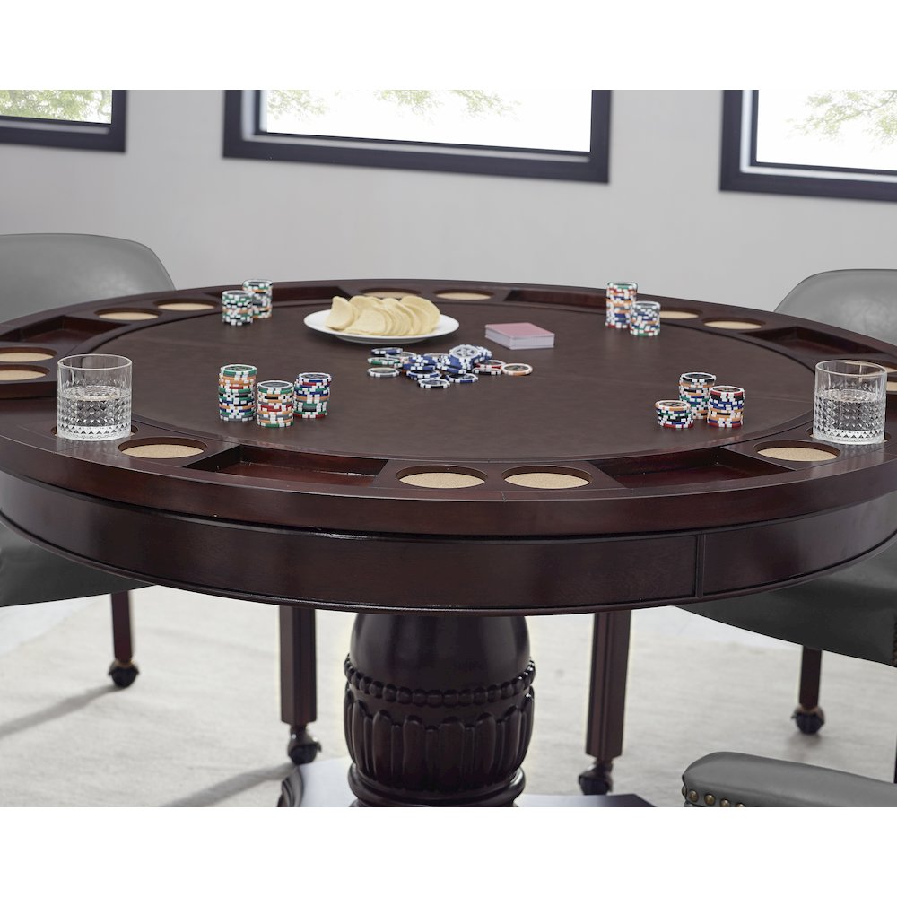 Tournament 5PC Dining/Game Table Set Brown