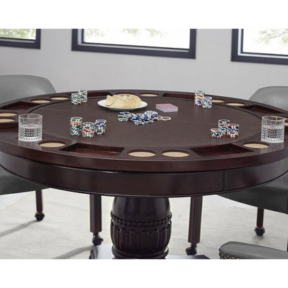 Tournament 5PC Dining/Game Table Set Brown