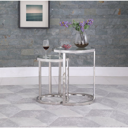 Contemporary 2-In-1 Nesting Lamp Table Set