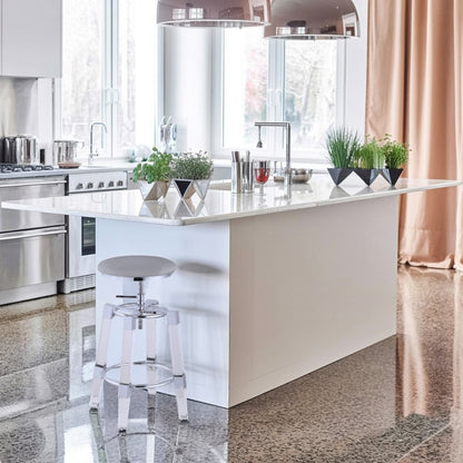 Gray Acrylic Bar Stool – Clear Glass Bar Stool