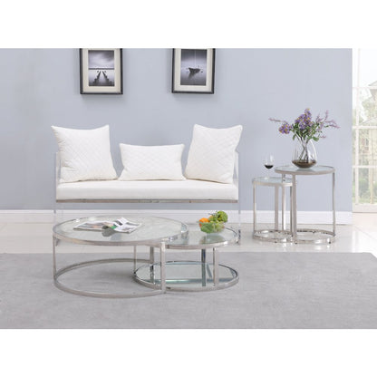 Contemporary 2-In-1 Nesting Lamp Table Set