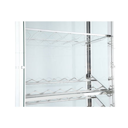 Contemporary Glass Curio W/ Wine & Stemware Racks