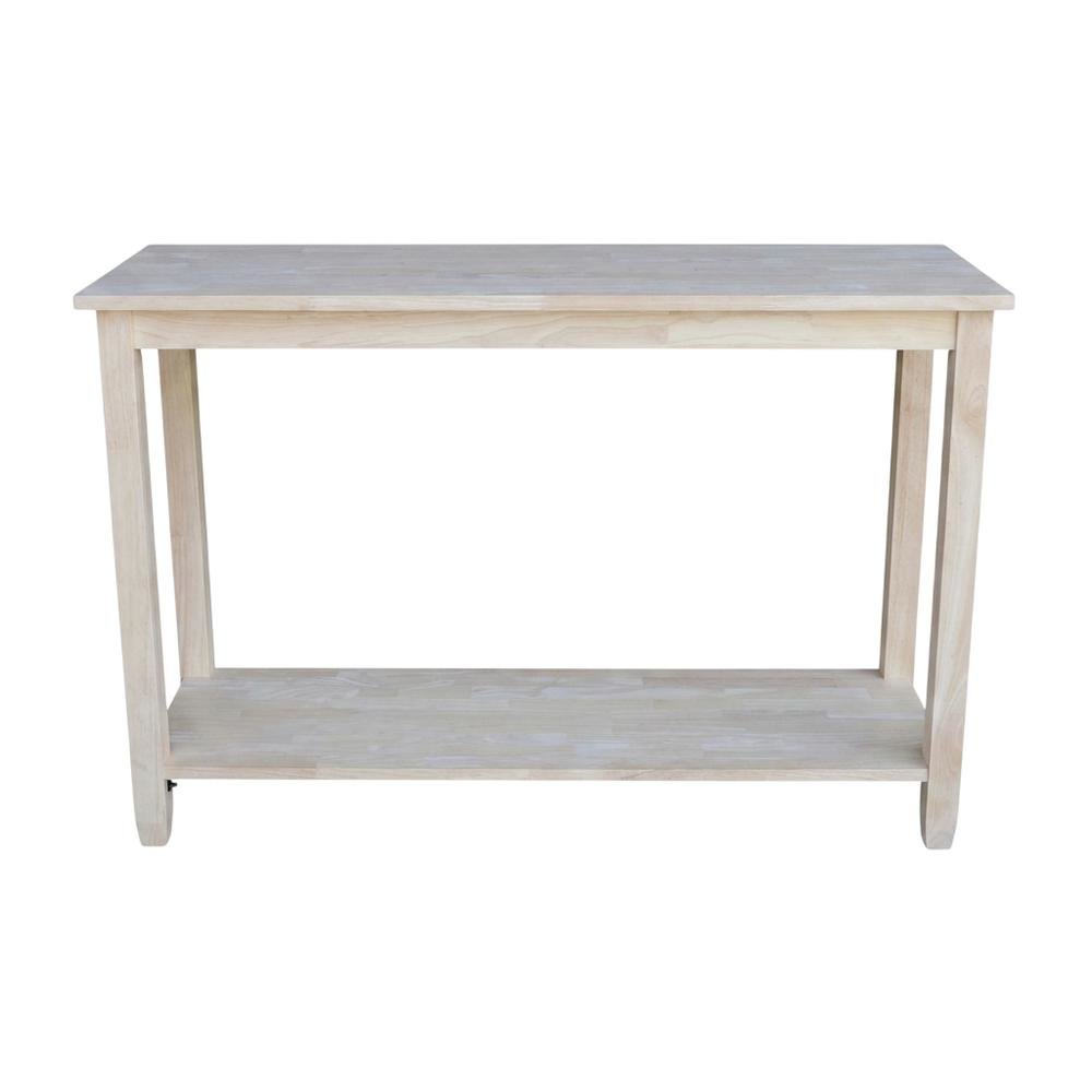 Unfinished Console Table with Sleek Modern Design for Living Room or Entryway