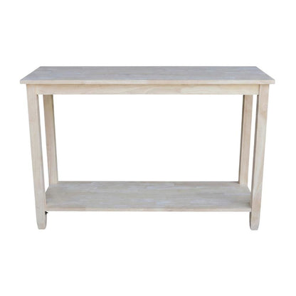 Unfinished Console Table with Sleek Modern Design for Living Room or Entryway