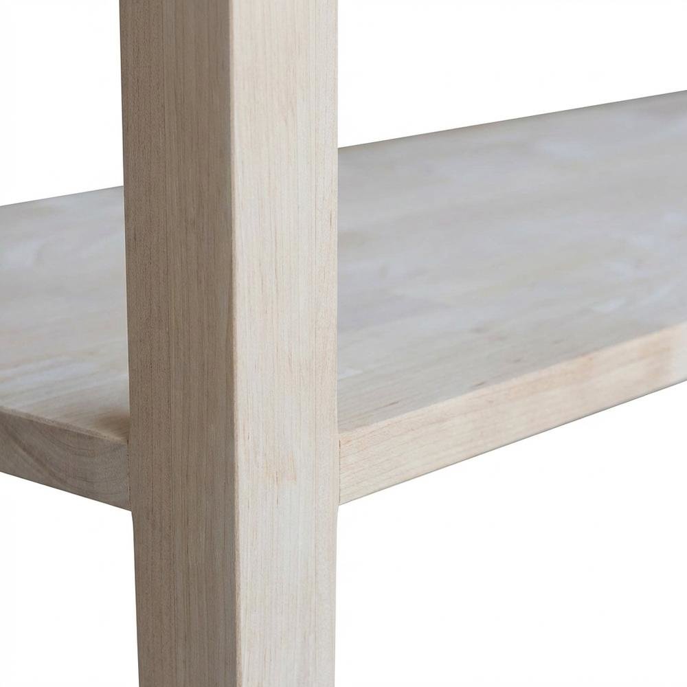 Unfinished Console Table with Sleek Modern Design for Living Room or Entryway