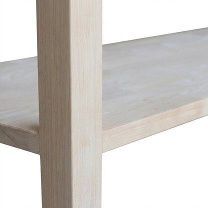 Unfinished Console Table with Sleek Modern Design for Living Room or Entryway