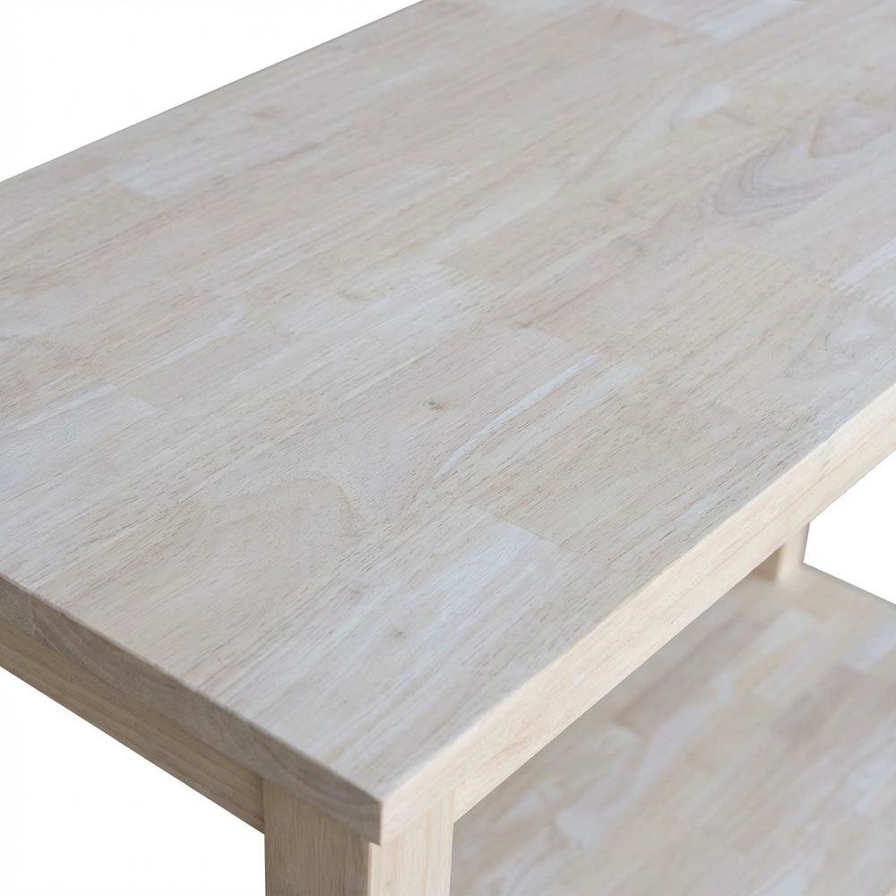 Unfinished Console Table with Sleek Modern Design for Living Room or Entryway