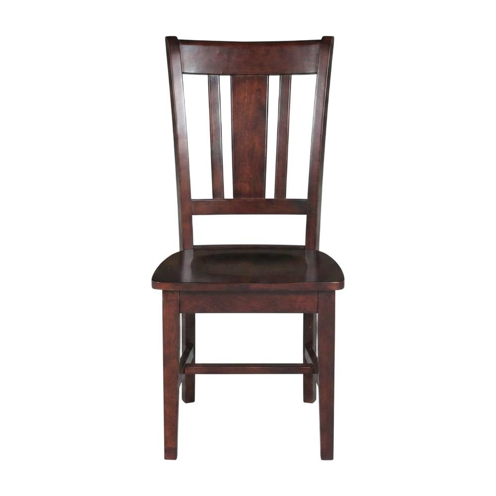 Set of Two Mocha Splatback Dining Chairs for Elegant Meals