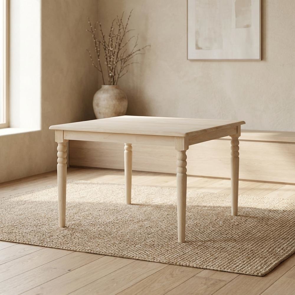 Unfinished Square Coffee Table with Simple Modern Design and Durable Build