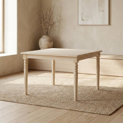 Unfinished Square Coffee Table with Simple Modern Design and Durable Build