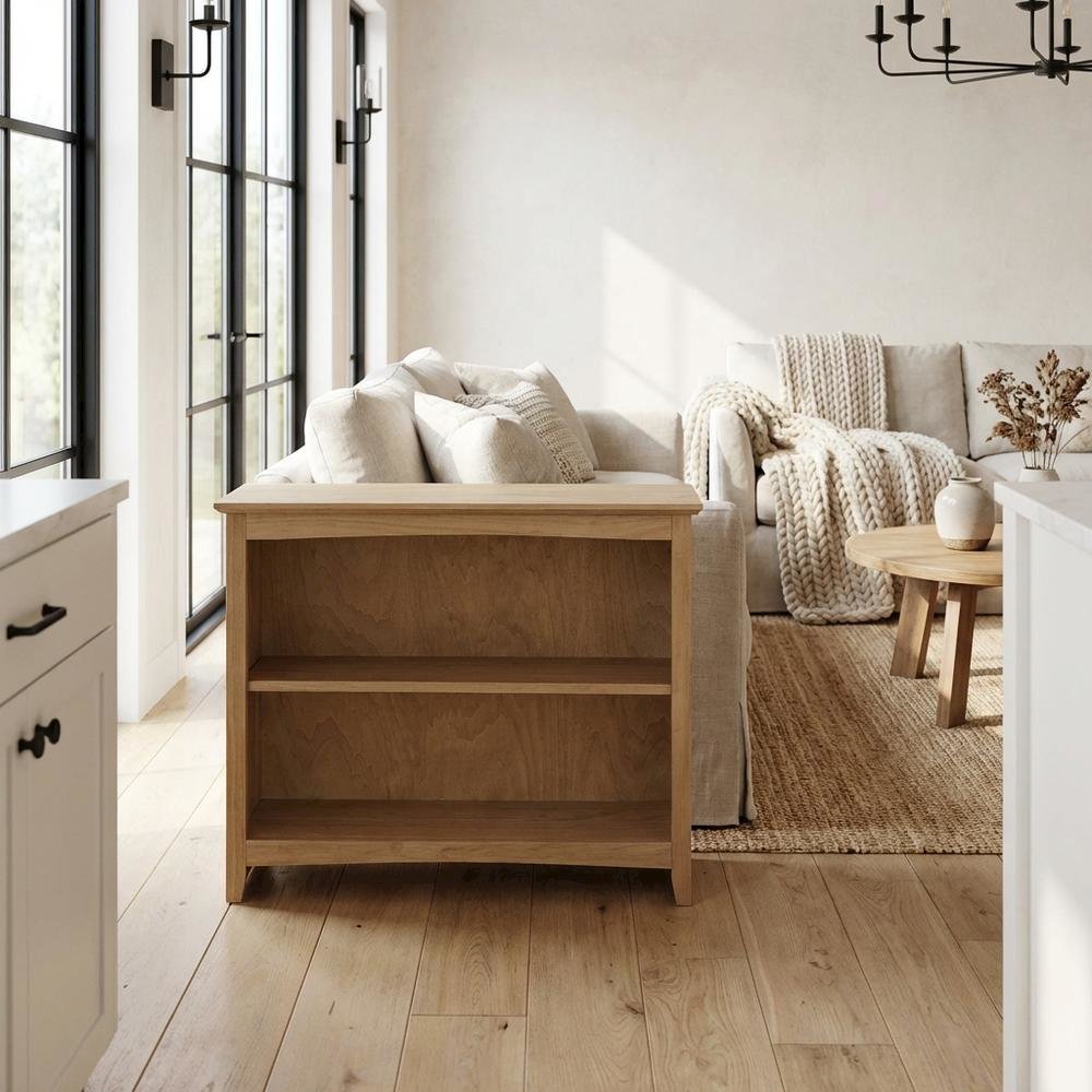 Wooden Bookcase with Modern Design and Open Shelves for Home Storage
