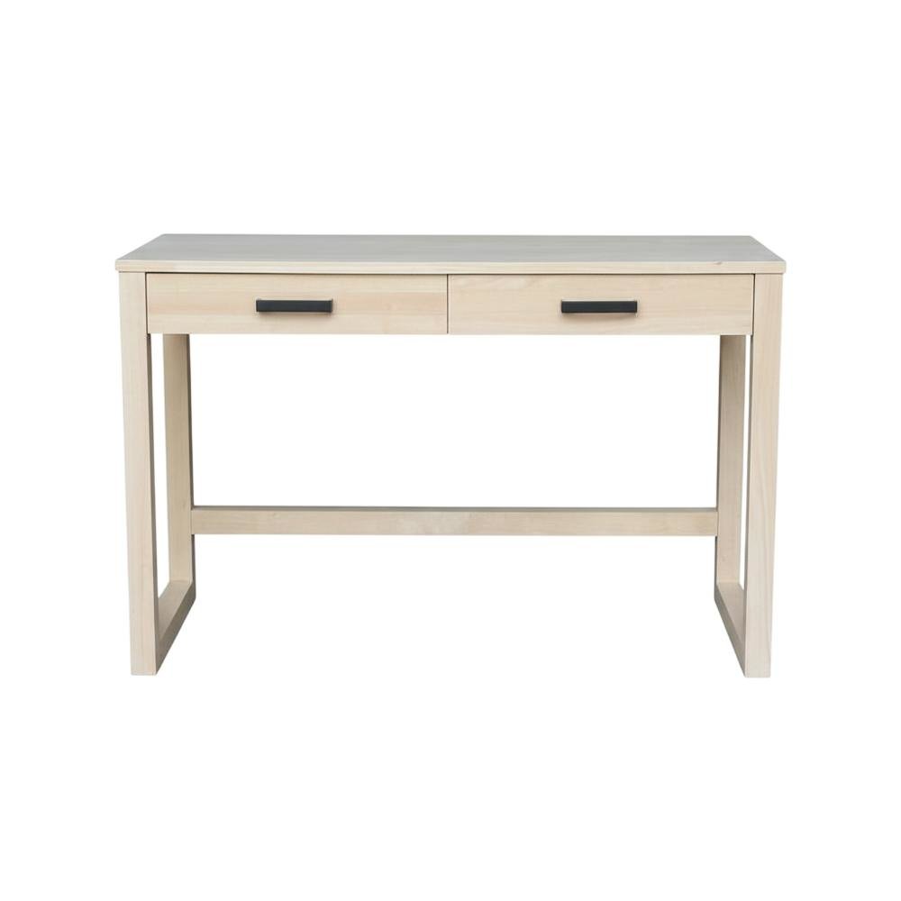 Wooden Office Desk With Two Drawers In Brown For Workspace Organization