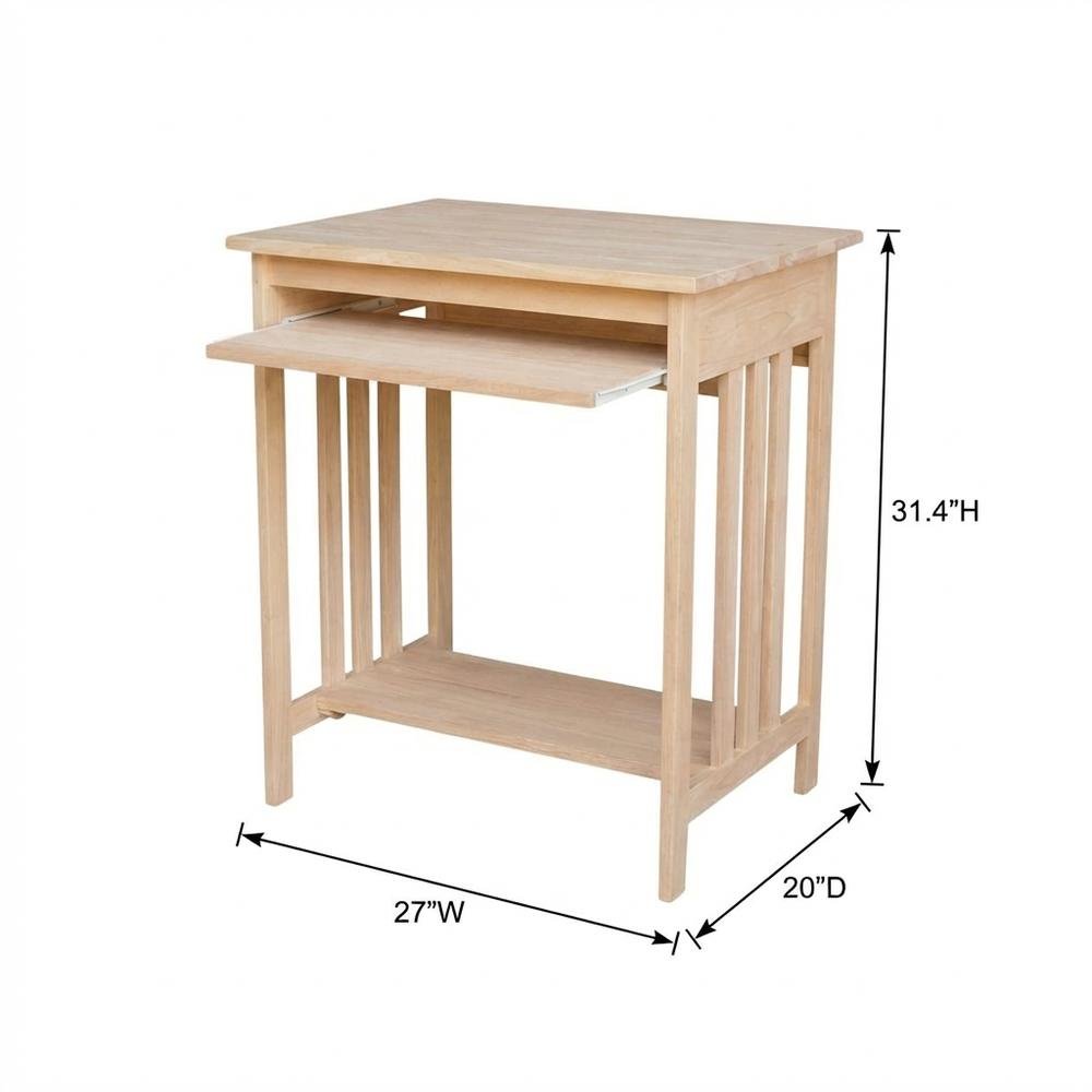 Unfinished Computer Stand With Sleek Design And Sturdy Construction