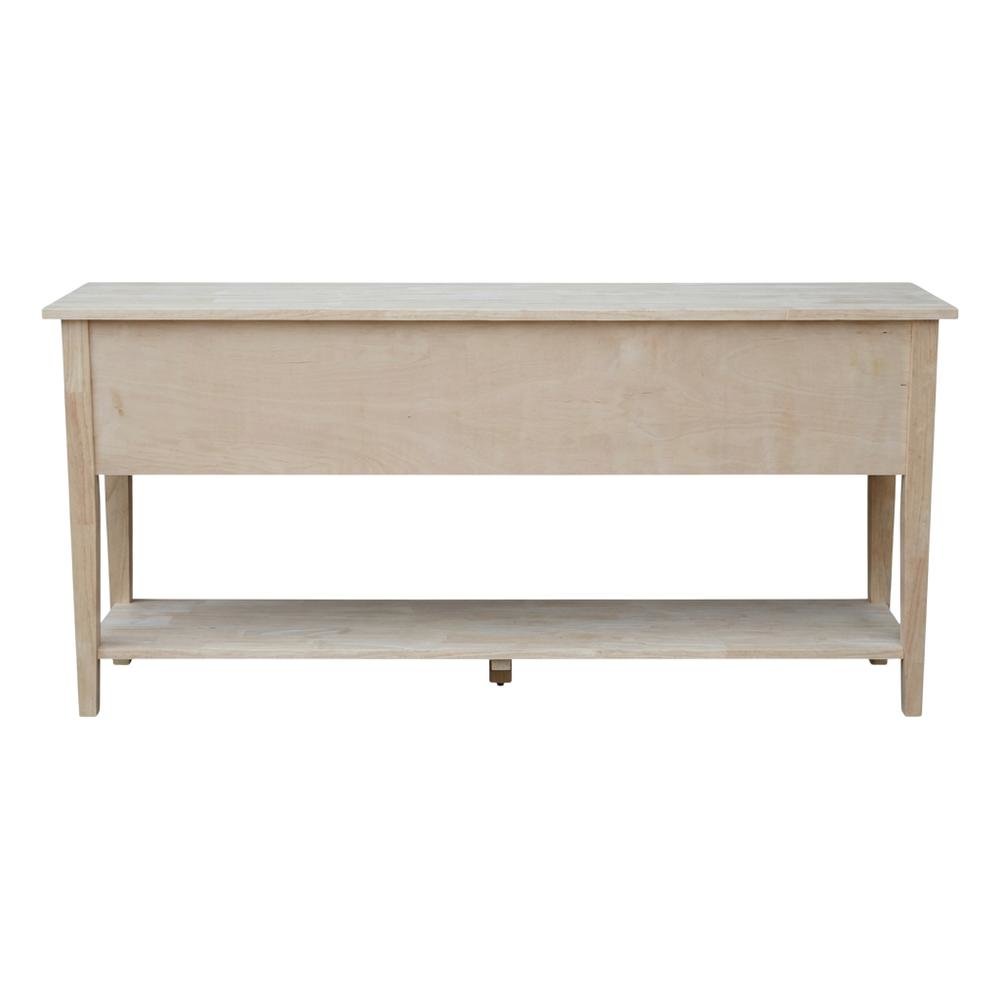 Unfinished 72-Inch TV Stand with Spacious Surface and Sturdy Frame