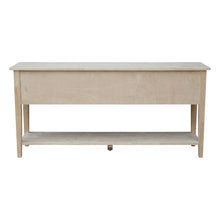 Unfinished 72-Inch TV Stand with Spacious Surface and Sturdy Frame