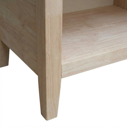 Unfinished 72-Inch TV Stand with Spacious Surface and Sturdy Frame