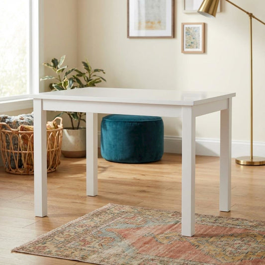 White coffee table with sleek design and durable surface