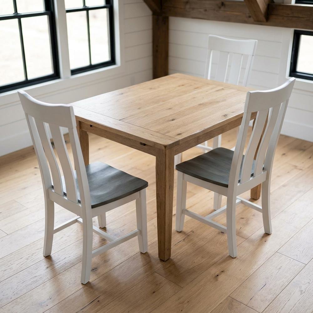 Solid Wood Dining Chairs with Classic Frame for Dining Room, Set of 2