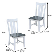 Solid Wood Dining Chairs with Classic Frame for Dining Room, Set of 2