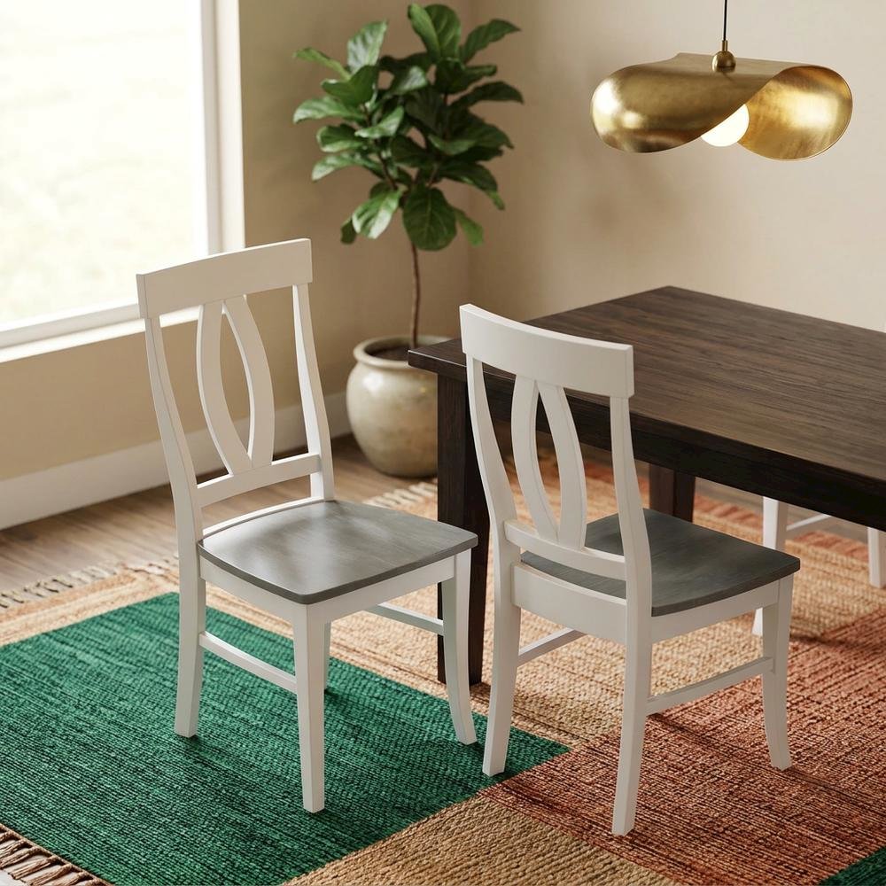 Solid Wood Dining Chairs with Hardwood Frame for Dining Room, Set of 2